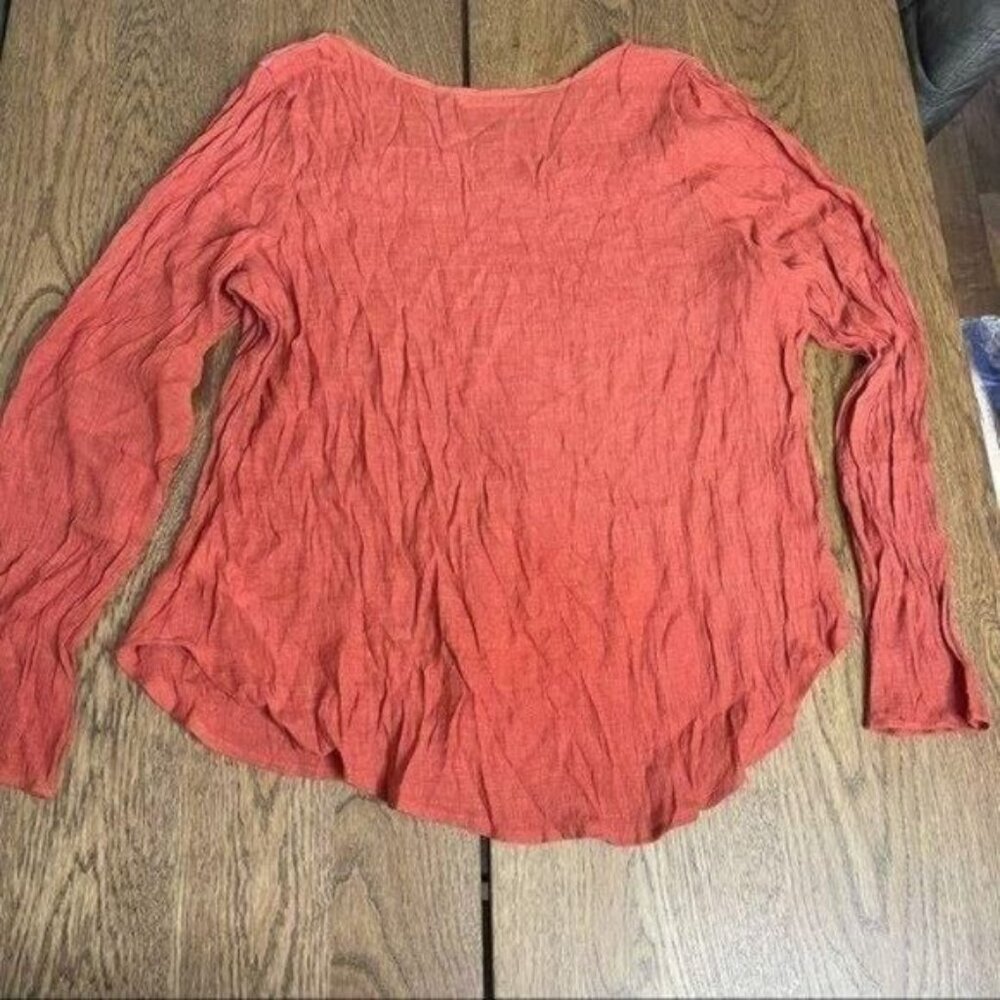 Maurices Burnt Orange Long Sleeve Top w/ Lace - Picture 9 of 9